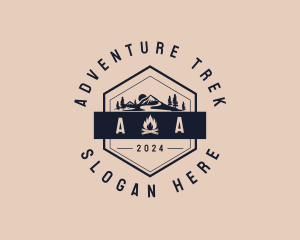 Mountain Hike Hipster Adventure  logo design