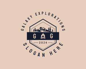 Mountain Hike Hipster Adventure  logo design