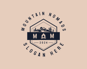 Mountain Hike Hipster Adventure  logo design