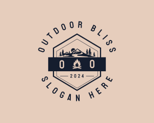 Mountain Hike Hipster Adventure  logo design