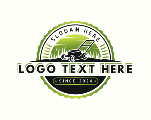 Landscaping Lawn Mower Logo