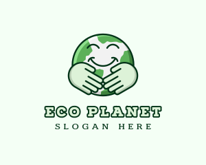 Globe Hands Planet logo design