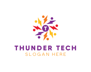 Thunder People Group logo design