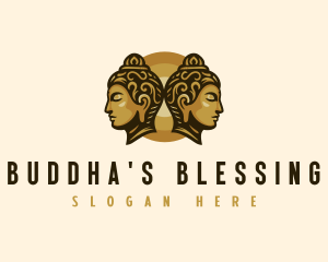 Twin Buddha Head logo