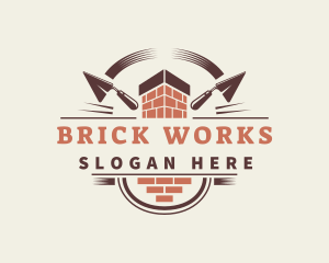 Masonry Trowel Bricks logo design