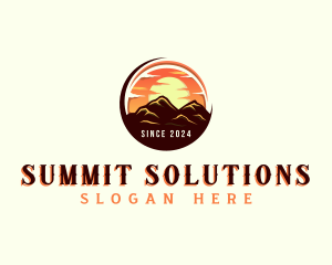 Sunset Mountain Summit logo design