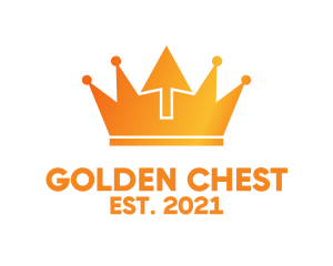 Golden Cursor Crown logo design