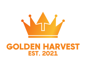 Golden Cursor Crown logo design