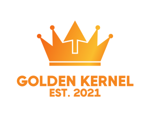 Golden Cursor Crown logo design