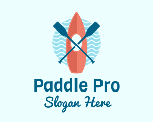 Kayaking Canoe Boat logo