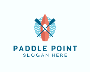 Kayaking Canoe Boat logo design