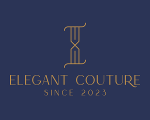 Golden Luxury Letter I logo