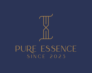 Golden Luxury Letter I logo design