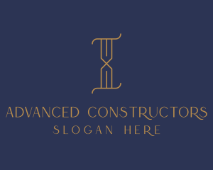 Golden Luxury Letter I logo design