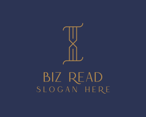 Golden Luxury Letter I logo design