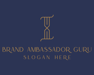 Golden Luxury Letter I logo design