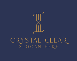 Golden Luxury Letter I logo design