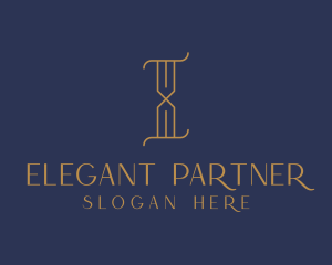 Golden Luxury Letter I logo design