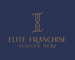 Golden Luxury Letter I logo design