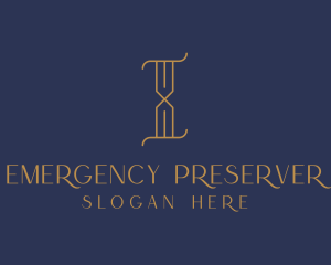 Golden Luxury Letter I logo design