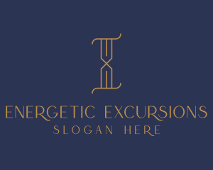 Golden Luxury Letter I logo design