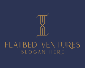 Golden Luxury Letter I logo design