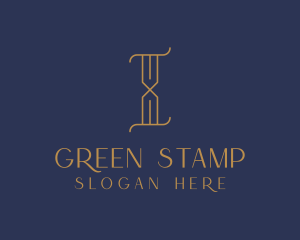 Golden Luxury Letter I logo design