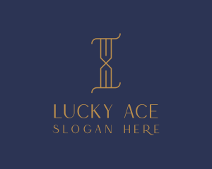 Golden Luxury Letter I logo design