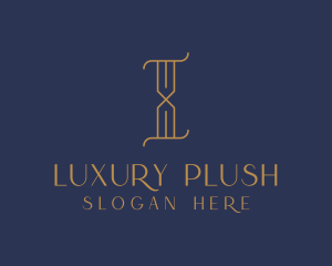 Golden Luxury Letter I logo design