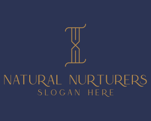 Golden Luxury Letter I logo design