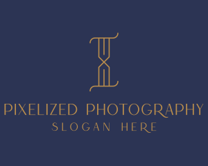 Golden Luxury Letter I logo design