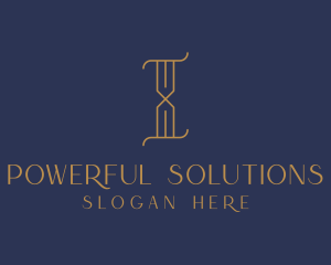 Golden Luxury Letter I logo design