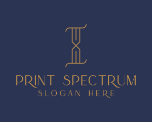 Golden Luxury Letter I logo design