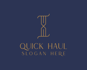 Golden Luxury Letter I logo design