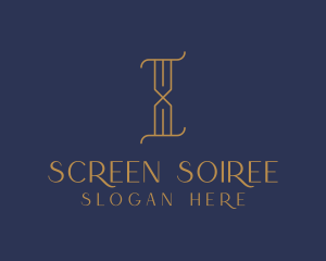 Golden Luxury Letter I logo design