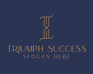 Golden Luxury Letter I logo design