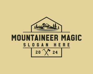 Rustic Mountain Axe logo design