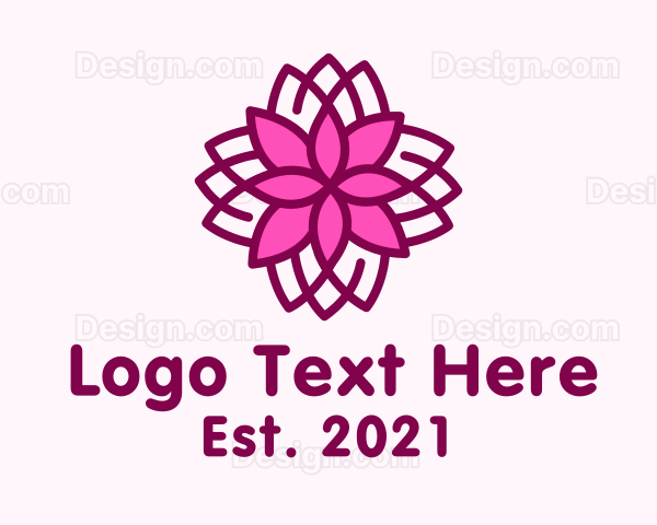 Geometric Flower Spa Logo