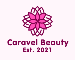 Geometric Flower Spa logo design