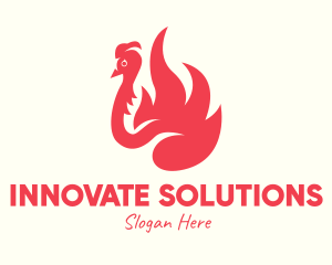 Red Fiery Bird Logo