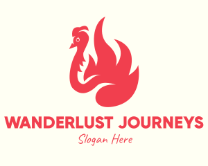Red Fiery Bird Logo