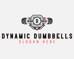 Gym Barbell Bodybuilder logo