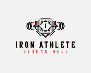 Gym Barbell Bodybuilder logo design