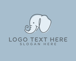 Cute Childish Elephant logo