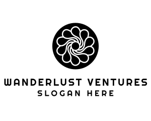 Rounded Radial Flower Logo