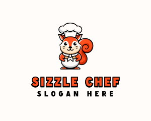 Squirrel Chef Toque logo design