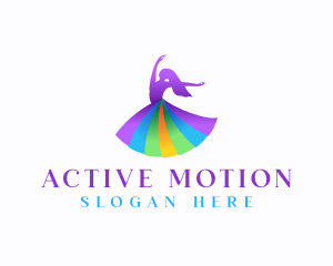 Woman Dancing Instructor logo design