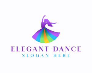 Woman Dancing Instructor logo design