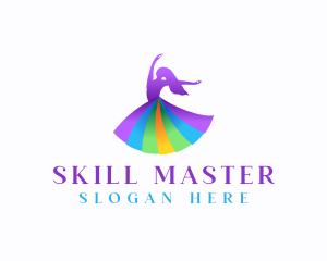 Woman Dancing Instructor logo