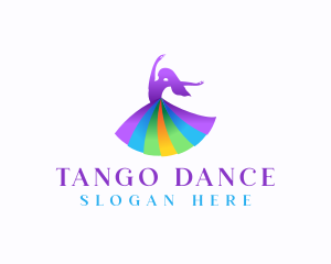 Woman Dancing Instructor logo design